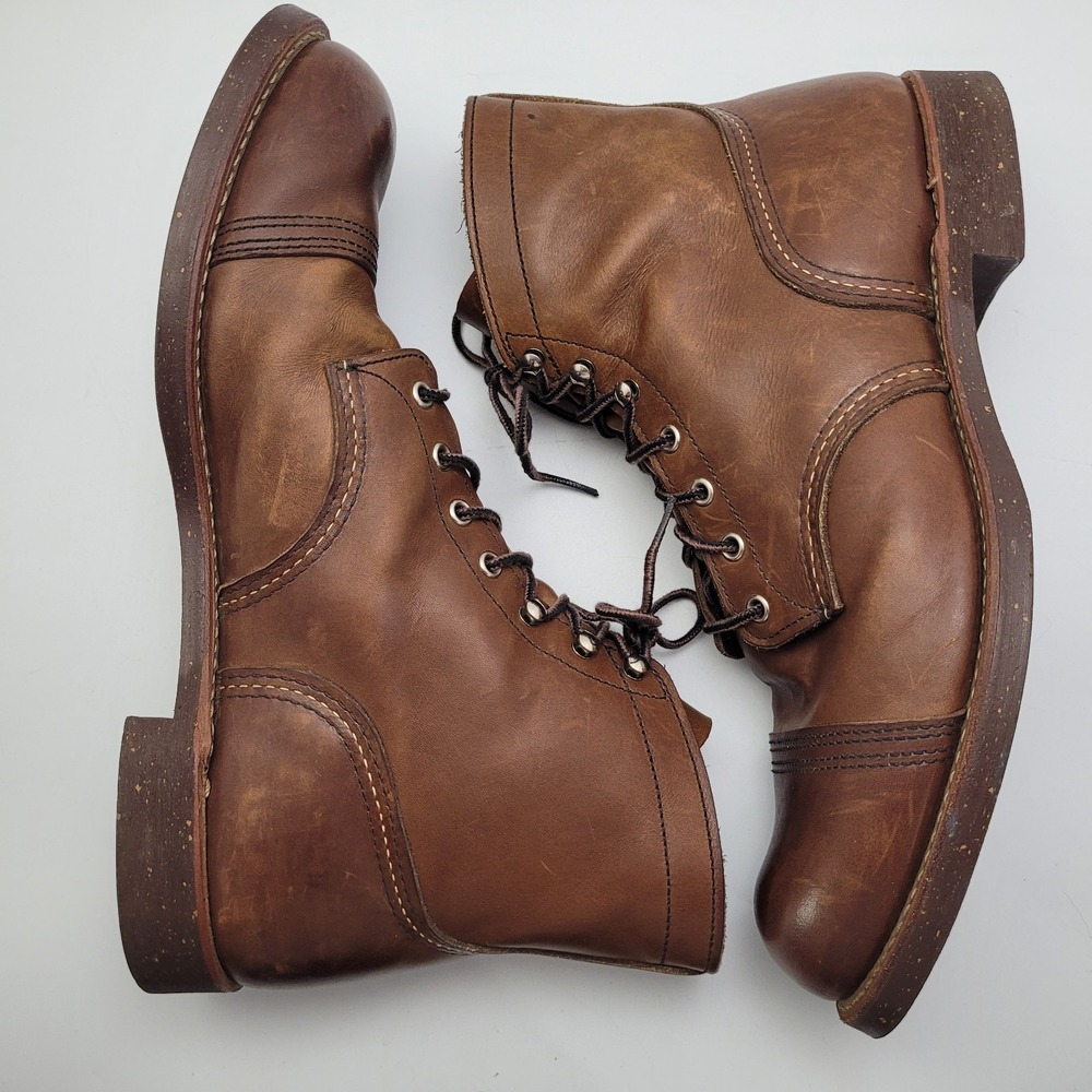 Red Wing Boots Iron Ranger Model 8111 Mens Size 13 Brown Cap Toe